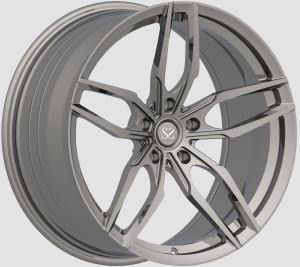 5-spoke must punase näoga 1PC sepistatud alumiiniumrattad