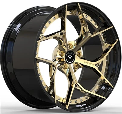 BMW M5 F10 2013 Aasta 21x9,5 ja 21x11 kuldketas ja mustad 2-arvuti sepistatud veljed