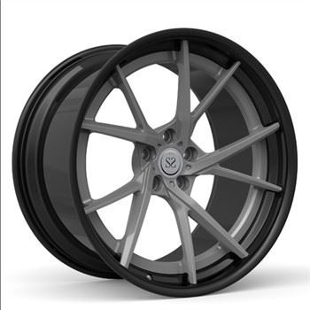 Kohandatud 2-osalised sepistatud veljed Audi Rs6 22x11 kesk-mattmust tünniläikega must sügav sügav auto alumiiniumvelgedele