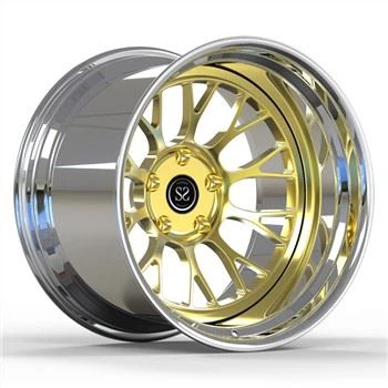 Deep Dish Gold Poleeritud veljed, negatiivne nihe 19X12j 2 PC sepistatud Porsche Gt4 veljed